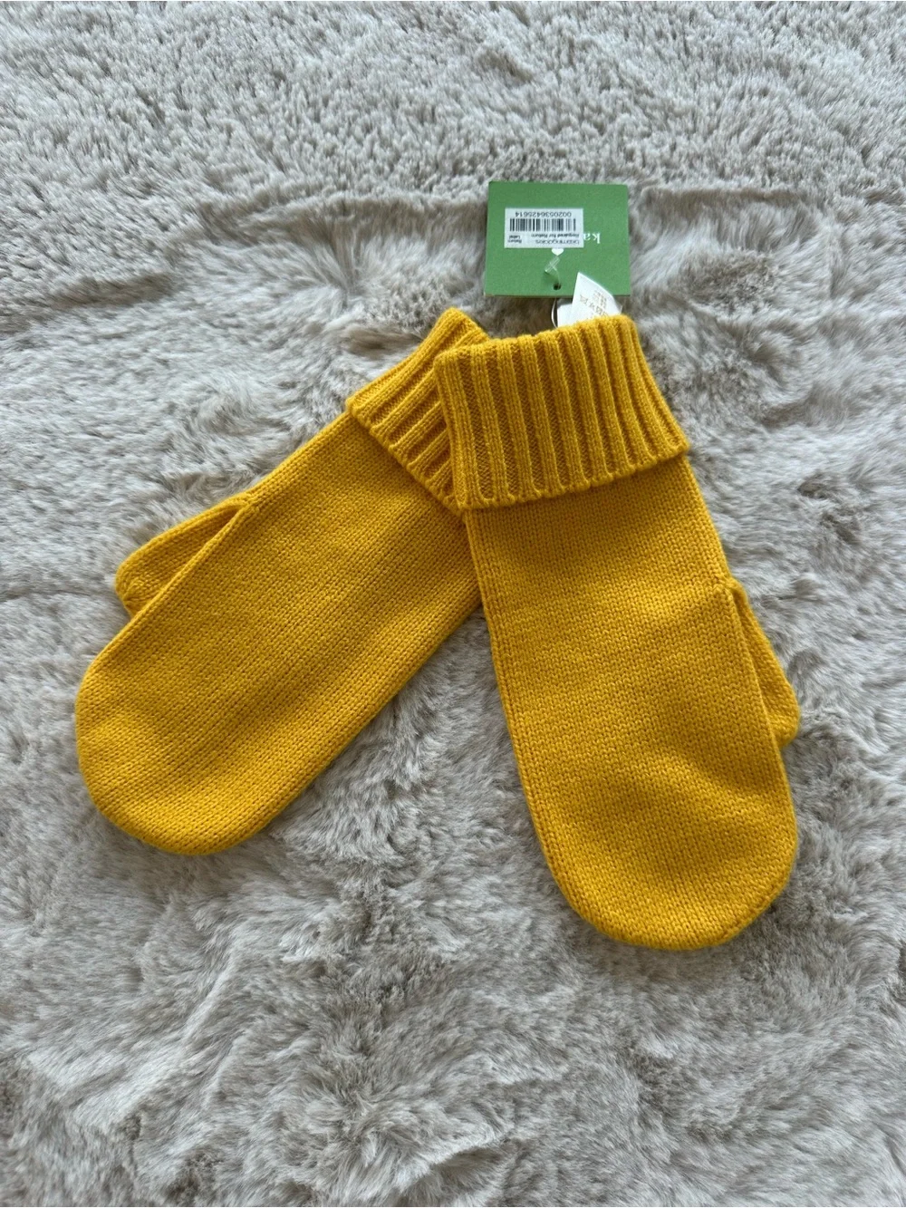 Kate Spade Yellow Knit NYC Taxi Mittens